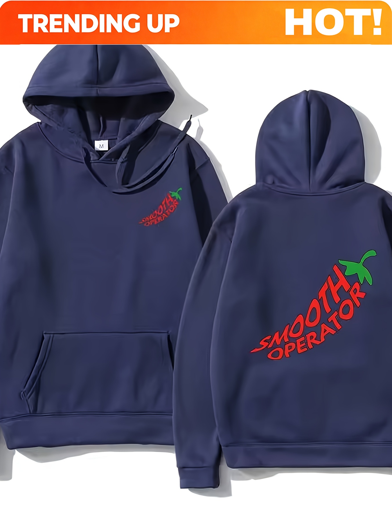 Street Fashion Men 2025 - Hoodie Elastis Gaya Kasual Pria Motif