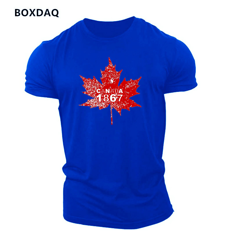 Kaus Pria Pola Daun Maple Kana - Street Fashion Canada ulasan dan harga