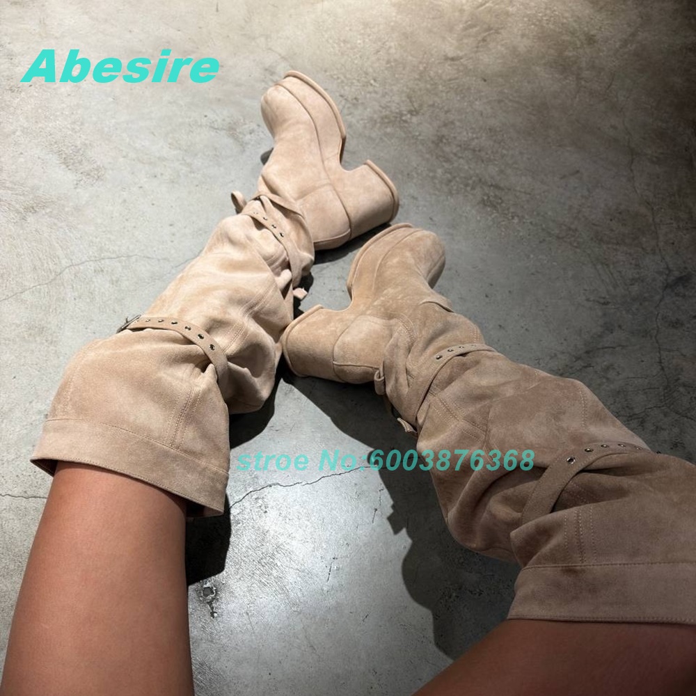 Sepatu bot setinggi lutut berb - Street Fashion Y2K ulasan dan harga